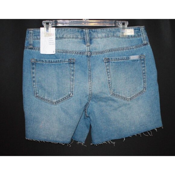 Seven7 Women's The Weekend Mid-Rise Shorts Destroyed Stretch Denim Size 8 NEW - Picture 2 of 2